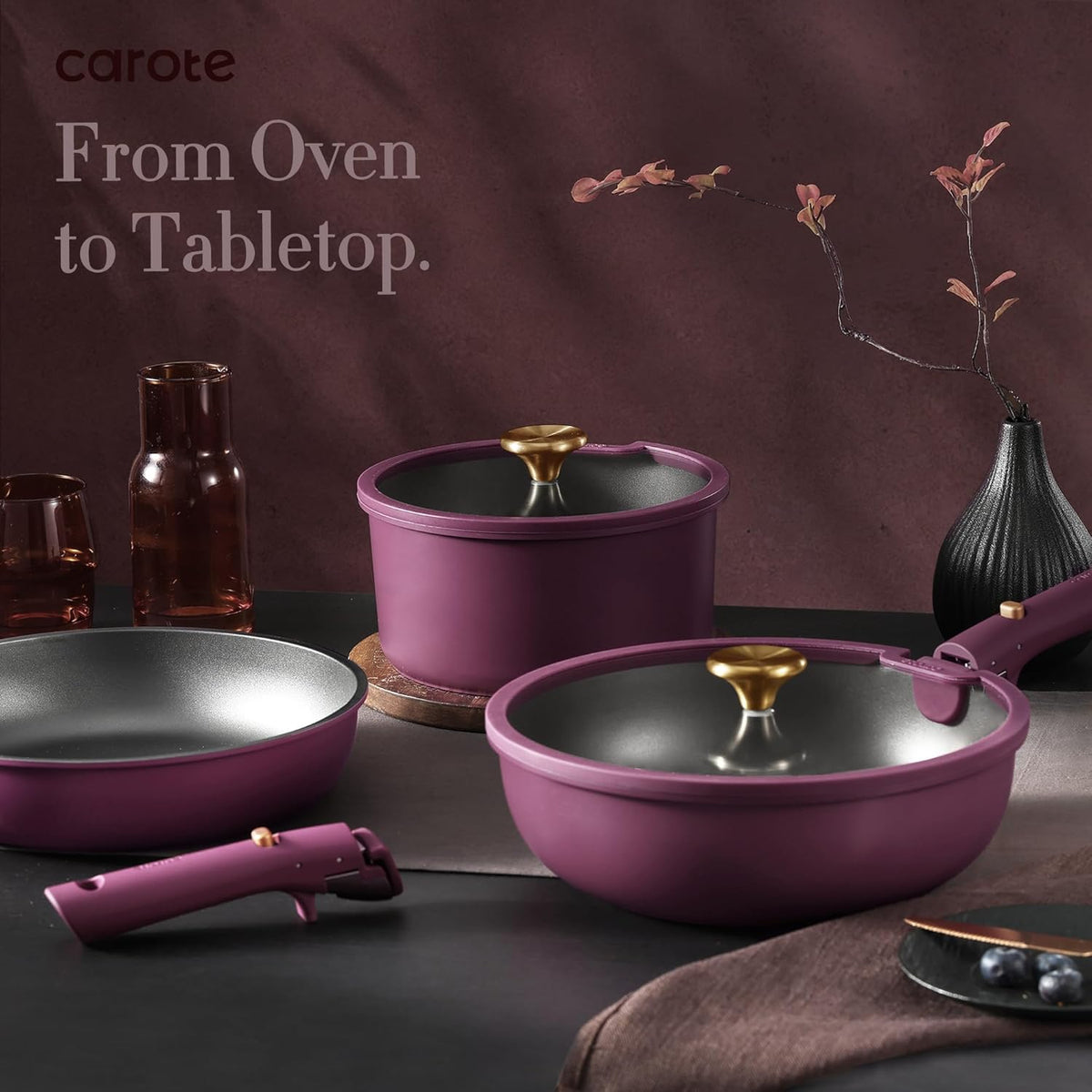 Premium Space-Saving Nonstick Cookware Set