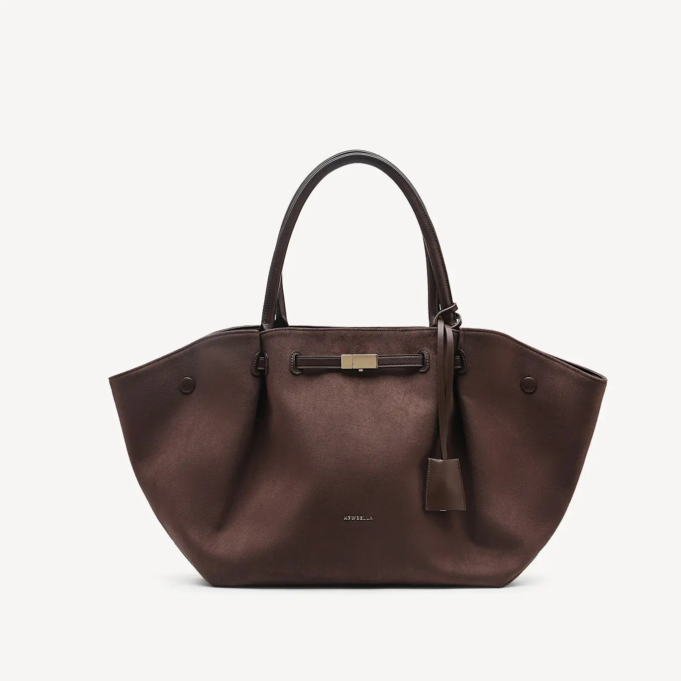 NEWBELLA Marella Top Handle Tote Bags - Elegant PU Leather Tote with Detachable Charm & Magnetic Closure System for Everyday Use 23.6" x 12.6" x 5.5" x 11"