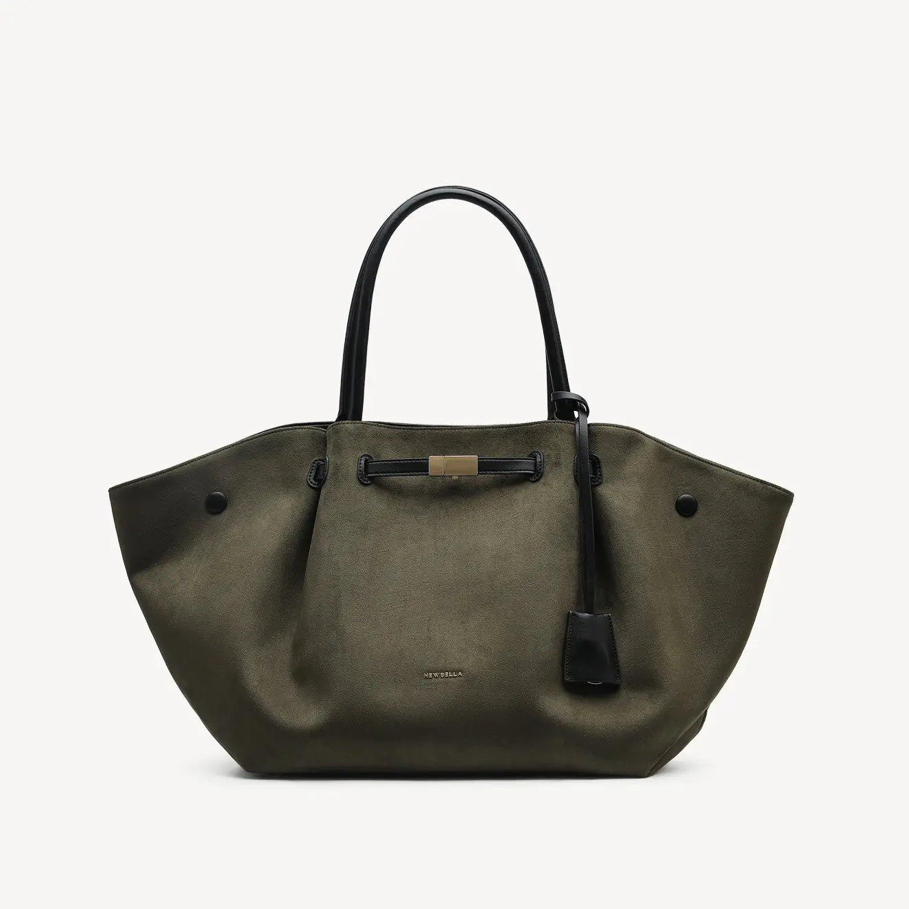 NEWBELLA Marella Top Handle Tote Bags - Elegant PU Leather Tote with Detachable Charm & Magnetic Closure System for Everyday Use 23.6" x 12.6" x 5.5" x 11"