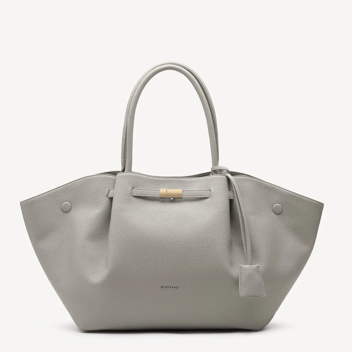 NEWBELLA Marella Top Handle Tote Bags - Elegant PU Leather Tote with Detachable Charm & Magnetic Closure System for Everyday Use 23.6" x 12.6" x 5.5" x 11"