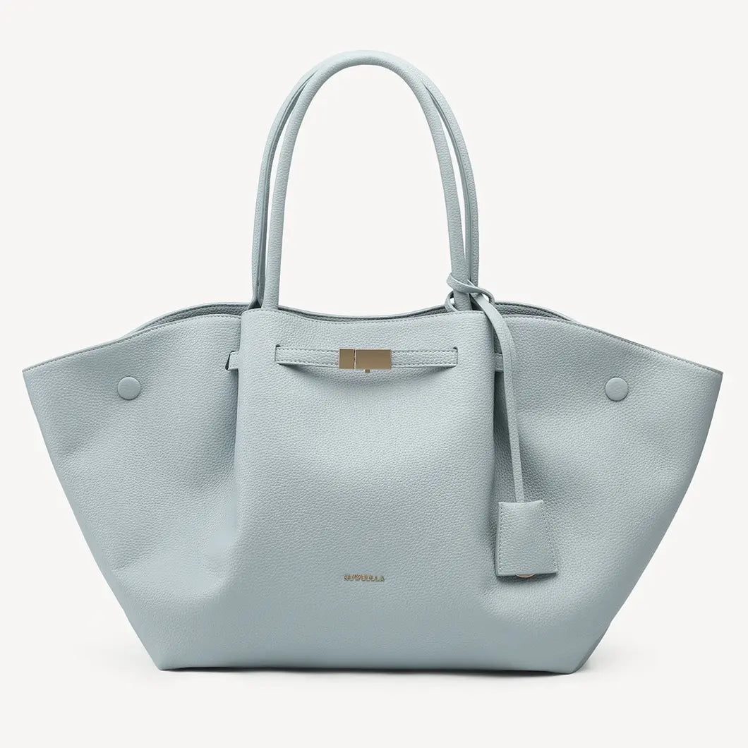 NEWBELLA Marella Top Handle Tote Bags - Elegant PU Leather Tote with Detachable Charm & Magnetic Closure System for Everyday Use 23.6" x 12.6" x 5.5" x 11"