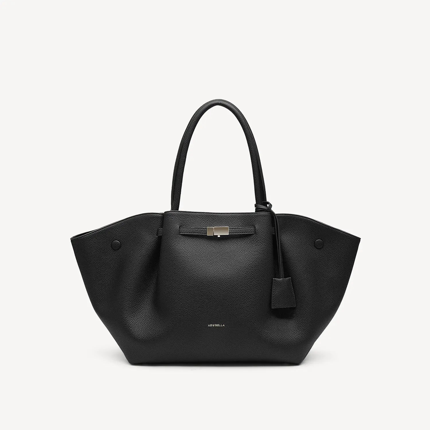 NEWBELLA Marella Top Handle Tote Bags - Elegant PU Leather Tote with Detachable Charm & Magnetic Closure System for Everyday Use 23.6" x 12.6" x 5.5" x 11"