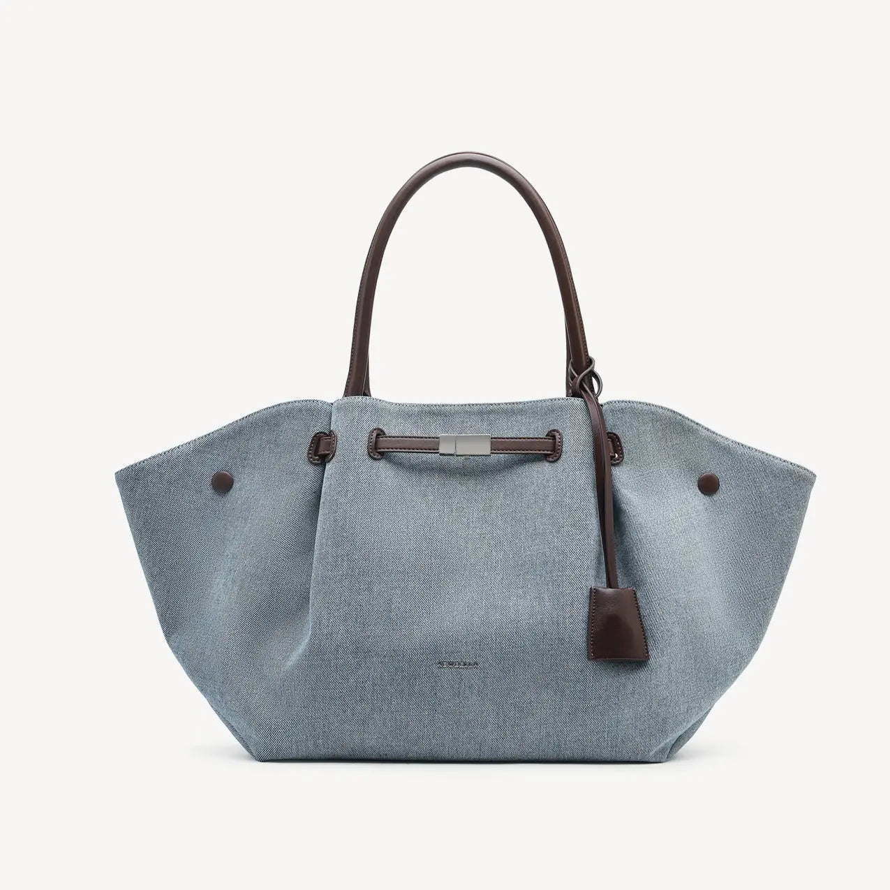 NEWBELLA Marella Top Handle Tote Bags - Elegant PU Leather Tote with Detachable Charm & Magnetic Closure System for Everyday Use 23.6" x 12.6" x 5.5" x 11"