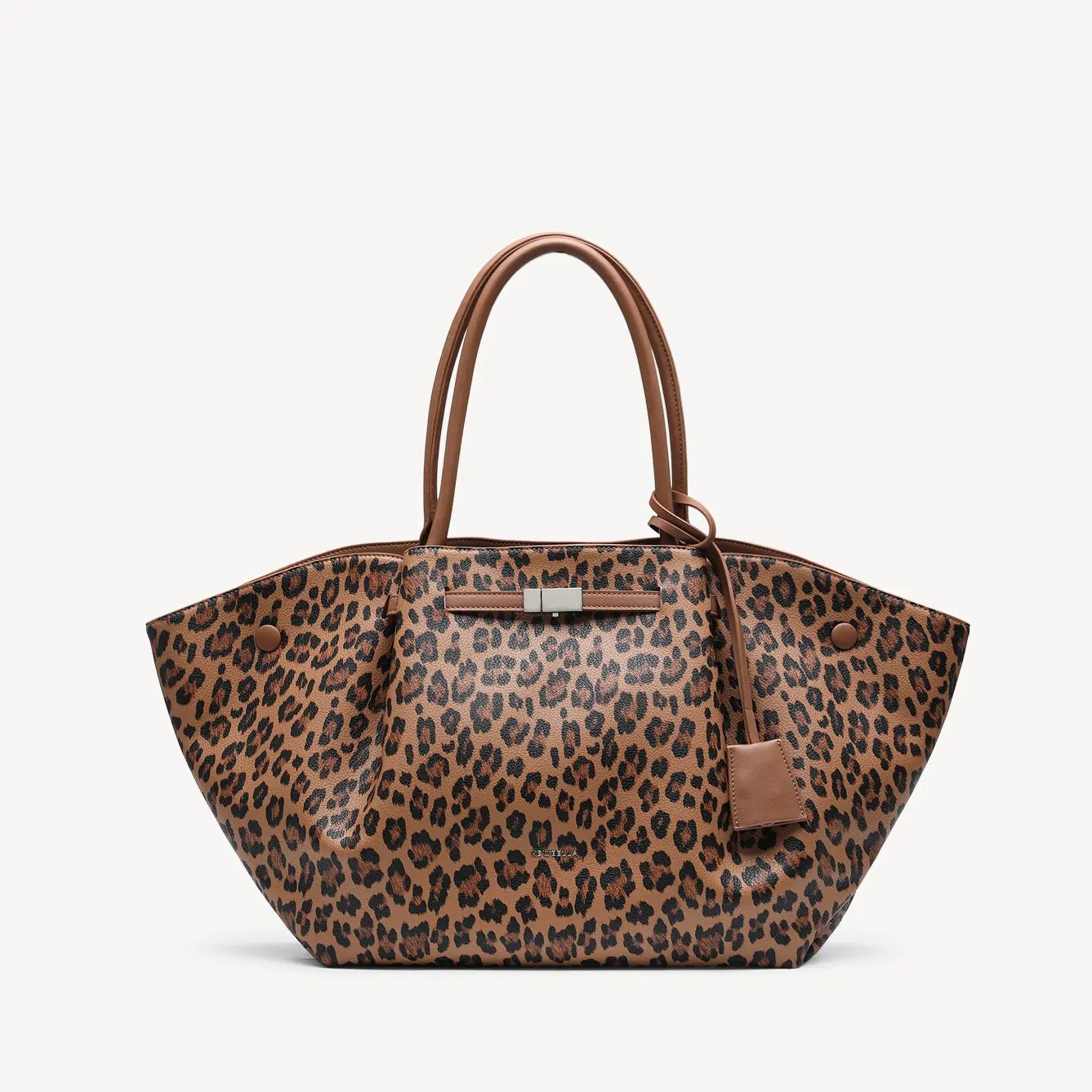 NEWBELLA Marella Top Handle Tote Bags - Elegant PU Leather Tote with Detachable Charm & Magnetic Closure System for Everyday Use 23.6" x 12.6" x 5.5" x 11"