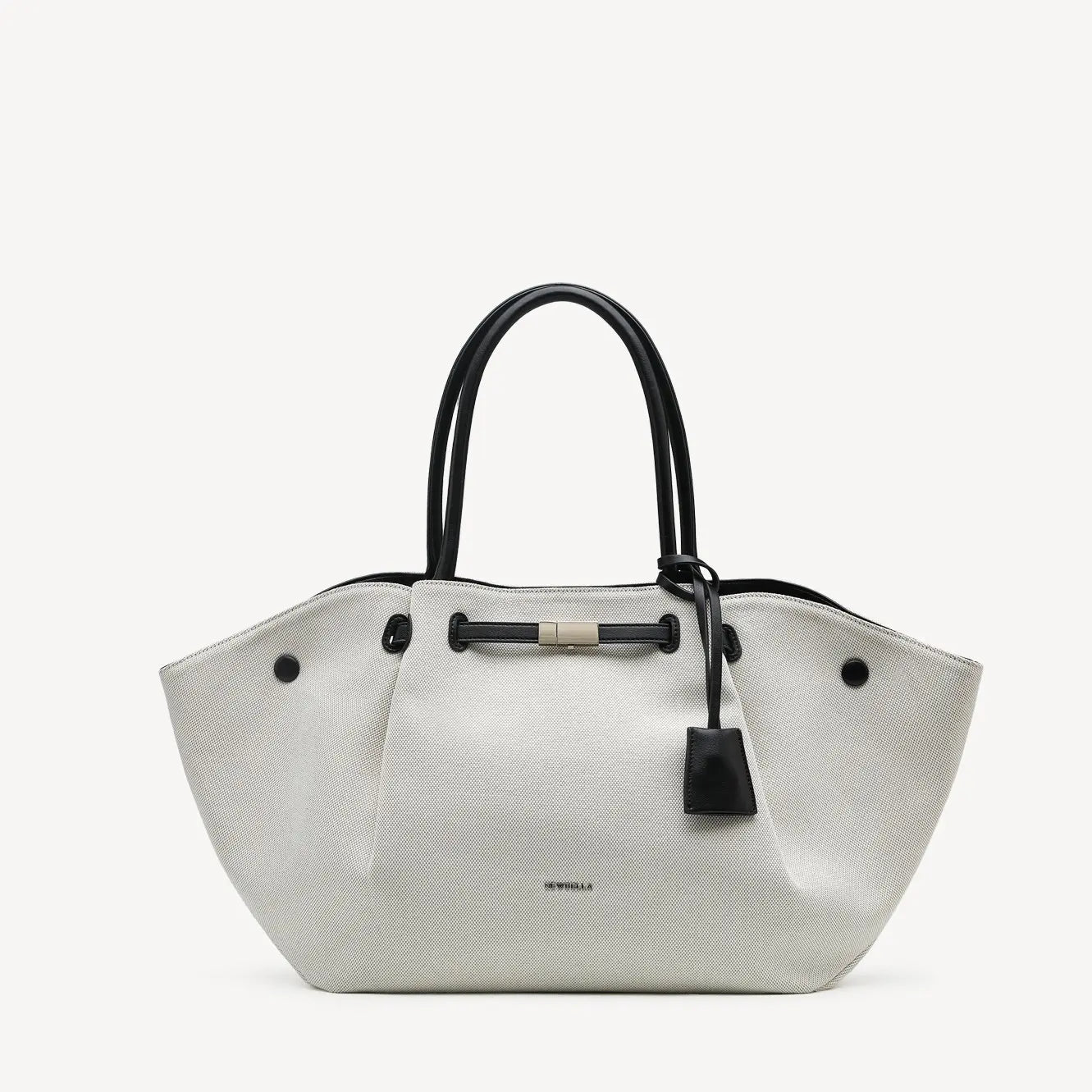 NEWBELLA Marella Top Handle Tote Bags - Elegant PU Leather Tote with Detachable Charm & Magnetic Closure System for Everyday Use 23.6" x 12.6" x 5.5" x 11"