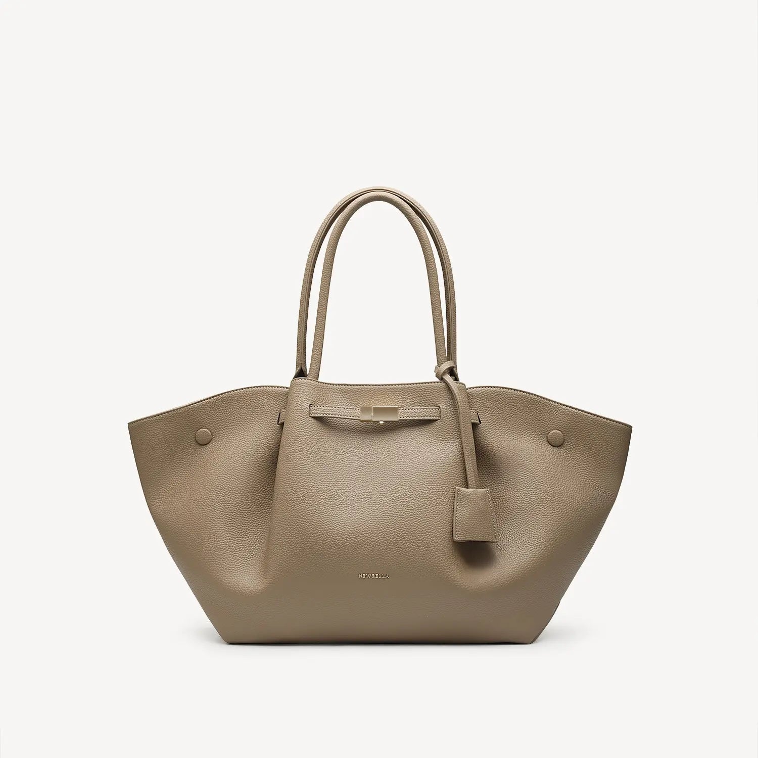 NEWBELLA Marella Top Handle Tote Bags - Elegant PU Leather Tote with Detachable Charm & Magnetic Closure System for Everyday Use 23.6" x 12.6" x 5.5" x 11"